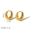 Stainless Steel Geometric Ushape Electroplating Unisex Earrings