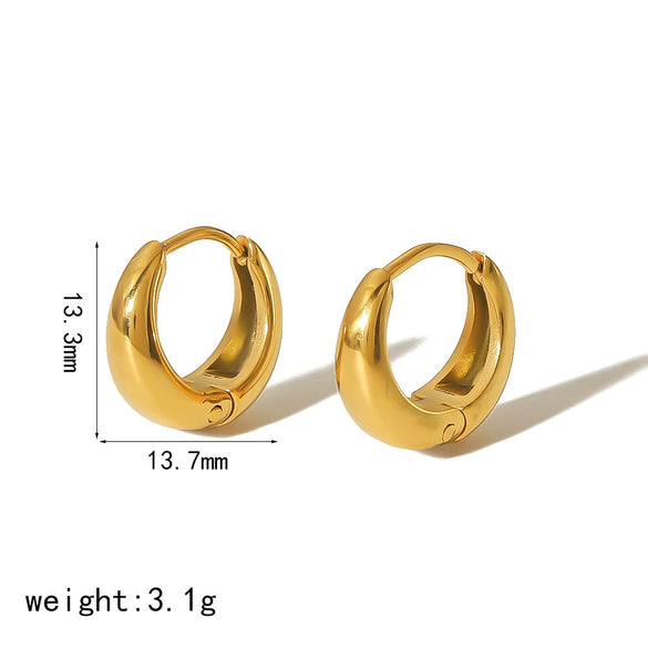 Stainless Steel Geometric Ushape Electroplating Unisex Earrings