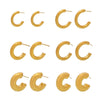 316L Stainless Steel Geometric Ushaped Pvd Plated Light Luxury Earrings