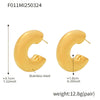 316L Stainless Steel Geometric Ushaped Pvd Plated Light Luxury Earrings