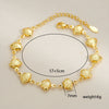 Stainless Steel Geometric Water Drop Hiphop Bracelet With Crown Heart Wave Diamond Pattern Gold Plated