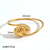 Stainless Steel Geometric Water Drop Open Bracelet For Women With Electroplating