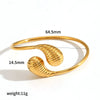 Stainless Steel Geometric Water Drop Open Bracelet For Women With Electroplating