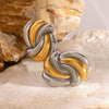 Stainless Steel Geometric Wave Electroplated Women's Earrings