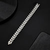 Stainless Steel Geometric Wave Texture Bracelet For Men And Women Glossy Electroplated Finish Simple Versatile Design