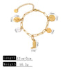 Stainless Steel Geometric Western Cowboy Style Bracelet With Cowboy Hat Boots Pendant And Electroplating