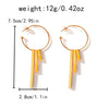 Stainless Steel Geometric Wind Chimes Tassel Earrings For Women With Electroplating Treatment