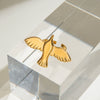 Stainless Steel Geometric Wings Bird Peace Pigeon Opening Ring For Women Retro Style With Electroplating