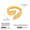 Stainless Steel Geometric Wings Retro Style Electroplated Women's Ring