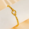316L Stainless Steel Geometric Women's Bracelet With Electroplating And Round Buckle Steel Ball Design