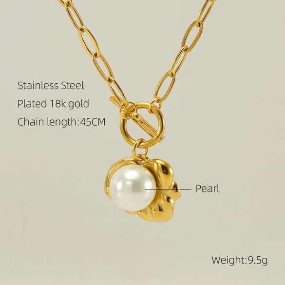 Stainless Steel Geometric Women's Clavicle Chain With Electroplating And Paper Clip Ot Buckle Chain Style