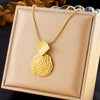 Stainless Steel Geometric Women's Earrings And Necklace With Snake Bone Chain And Electroplating Treatment