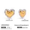 Stainless Steel Geometric Women's Earrings With Electroplating Design