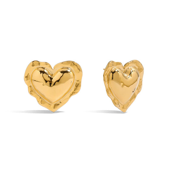 Stainless Steel Geometric Women's Earrings With Electroplating Design