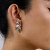 Stainless Steel Geometric Women's Earrings With Electroplating Design
