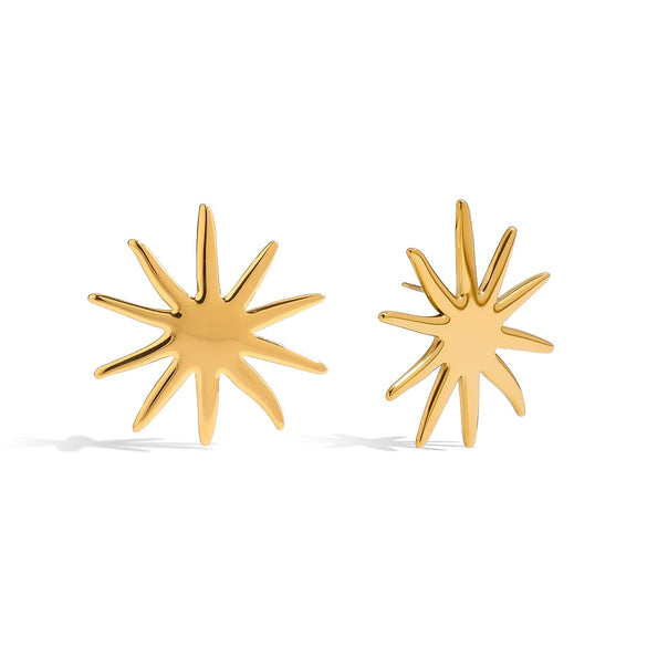 Stainless Steel Geometric Women's Earrings With Electroplating Light Luxury And French Retro Style