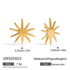 Stainless Steel Geometric Women's Earrings With Electroplating Light Luxury And French Retro Style