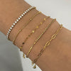 Stainless Steel Geometric Women's Electroplated Zircon Bracelet
