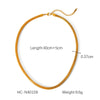 Stainless Steel Geometric Woven Chain Necklace For Women