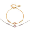 Stainless Steel Geometric Zircon Bracelet Electroplated Light Luxury Highgrade Jewelry