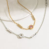 Stainless Steel Geometric Zircon Bracelet Electroplated Light Luxury Highgrade Jewelry