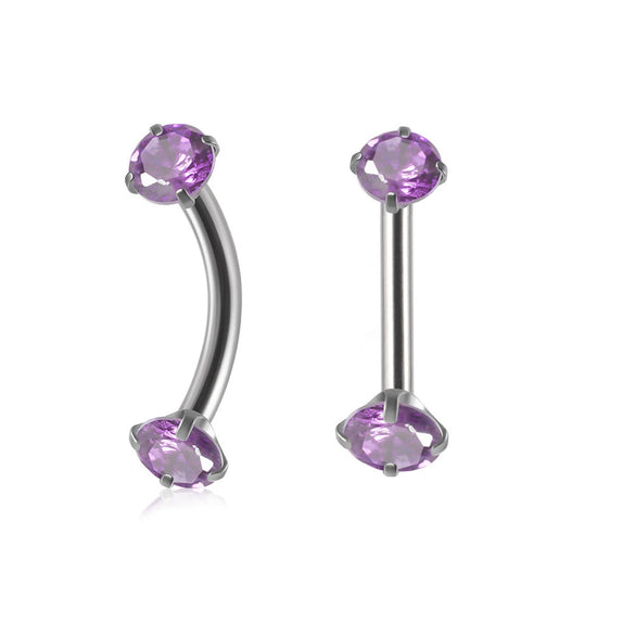 Stainless Steel Geometric Zircon Eyebrow Nails And Ear Cartilage Nails