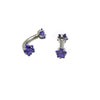 Stainless Steel Geometric Zircon Eyebrow Nails And Ear Cartilage Nails