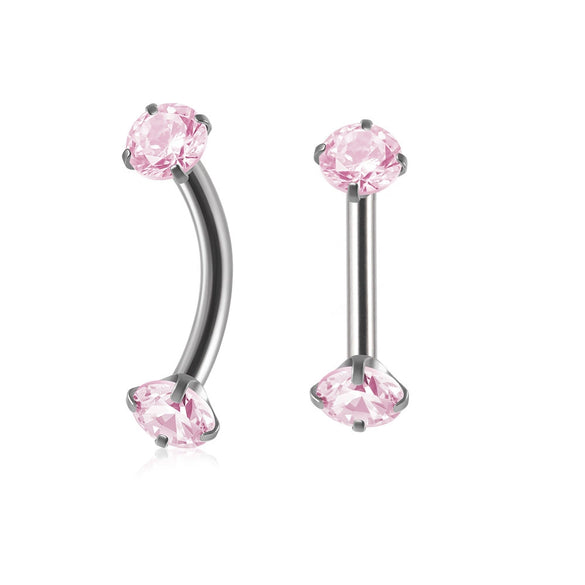 Stainless Steel Geometric Zircon Eyebrow Nails And Ear Cartilage Nails