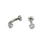 Stainless Steel Geometric Zircon Eyebrow Nails And Ear Cartilage Nails