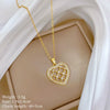 Stainless Steel Geometric Zircon Light Luxury Unisex Necklace