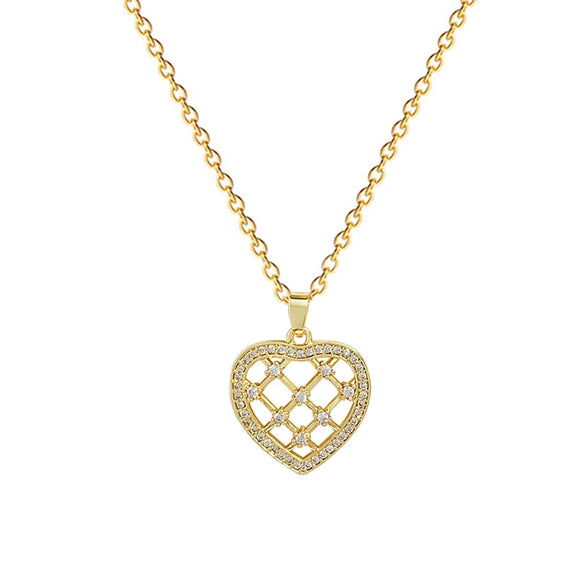 Stainless Steel Geometric Zircon Light Luxury Unisex Necklace