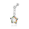 Stainless Steel Geometric Zircon Pendant Electroplating Fashion Earrings