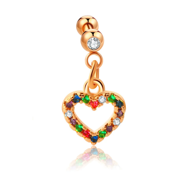 Stainless Steel Geometric Zircon Pendant Electroplating Fashion Earrings