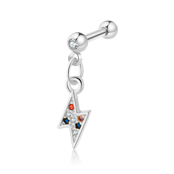 Stainless Steel Geometric Zircon Pendant Electroplating Fashion Earrings