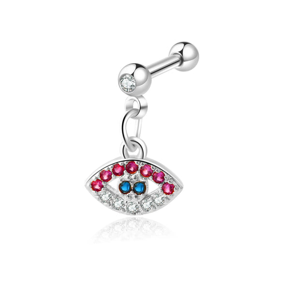 Stainless Steel Geometric Zircon Pendant Electroplating Fashion Earrings