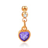 Stainless Steel Geometric Zircon Pendant Electroplating Fashion Earrings