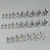 Stainless Steel Geometric Zircon Stud Earrings With Polishing Treatment