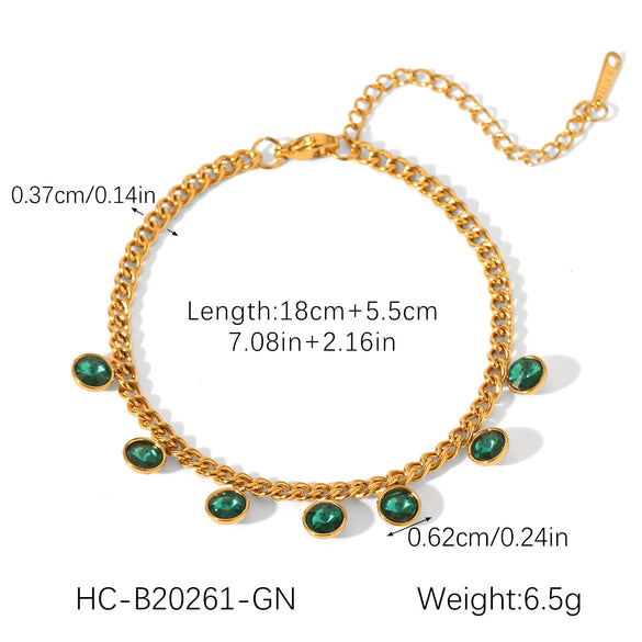 Stainless Steel Geometric Zircon Tassel Necklace