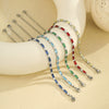 Stainless Steel Geometric Zircon Women's Fashionable Electroplated Bracelet