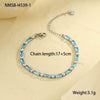 Stainless Steel Geometric Zircon Women's Fashionable Electroplated Bracelet