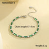 Stainless Steel Geometric Zircon Women's Fashionable Electroplated Bracelet