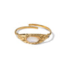 Stainless Steel Geometric Zircon Women's Ring Jewelry