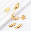 Stainless Steel Ginkgo Leaf And Pepper Leaves Flower Pendant Jewelry With Electroplating Treatment