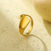 Stainless Steel Glossy Geometric Open Ring Electroplated Minimalist Women's