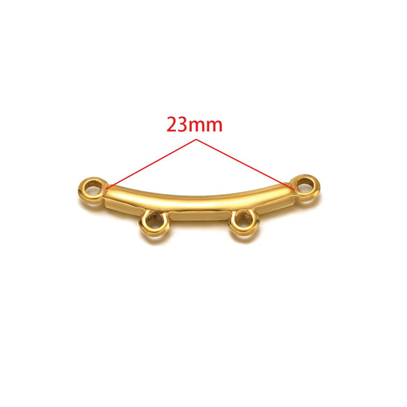 Stainless Steel Glossy Geometric Welding Multiring Jewelry Connector For Earrings Necklace Bracelet