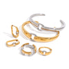 Stainless Steel Gold And Silver Contrast Color Electroplated Highend Women's Earrings