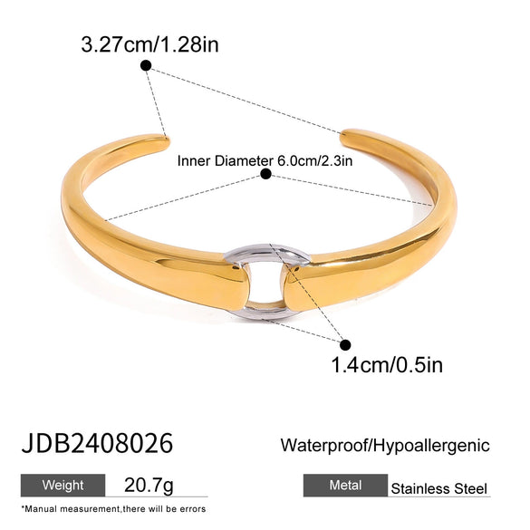 Stainless Steel Gold And Silver Contrast Color Electroplated Highend Women's Earrings