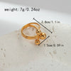 Stainless Steel Gold Beads Three Layer Design Electroplated Geometric Fashion Ring Accessories