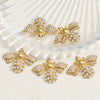 Stainless Steel Gold Bee Pendant Necklace Highend Electroplated Jewelry Accessories