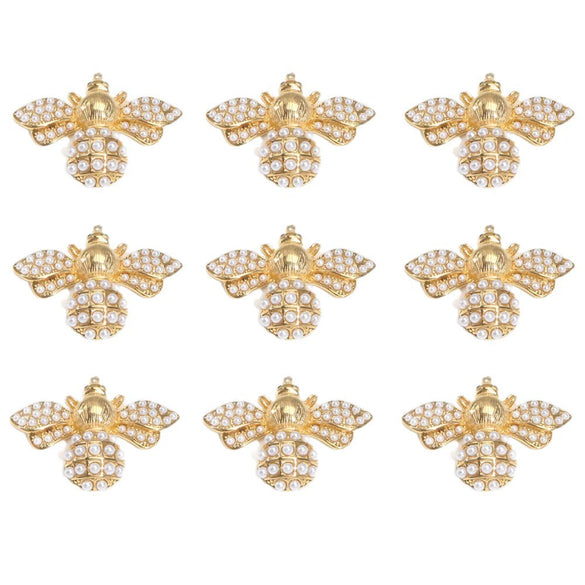 Stainless Steel Gold Bee Pendant Necklace Highend Electroplated Jewelry Accessories